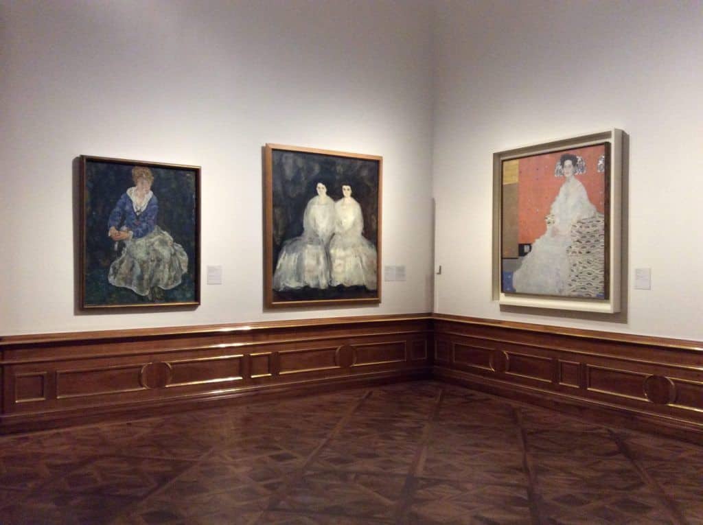 Paintings by Egon Schiele, Richard Gerstl and Gustav Klimt in the Upper Belvedere. Photo: Art with me! e.U.