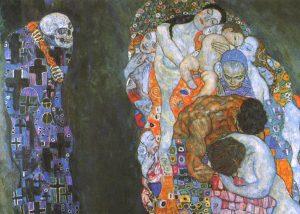 Gustav Klimt's canvas Life and Death at the Leopold Museum (fragment)