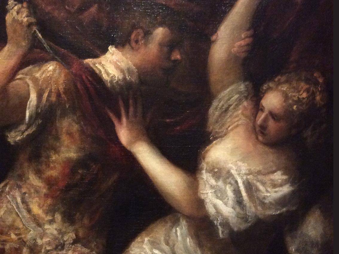 A fragment of Titian's painting at the Gallery of the Academy of Arts. Photo: Art with me! e.U., 2018