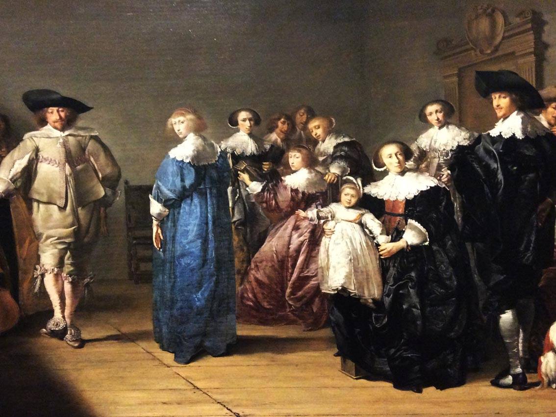 Pieter Codde "Merry Company", a fragment of a painting from the collection of the Vienna Academy of Arts. Photo: Art with me! e.U., 2018.