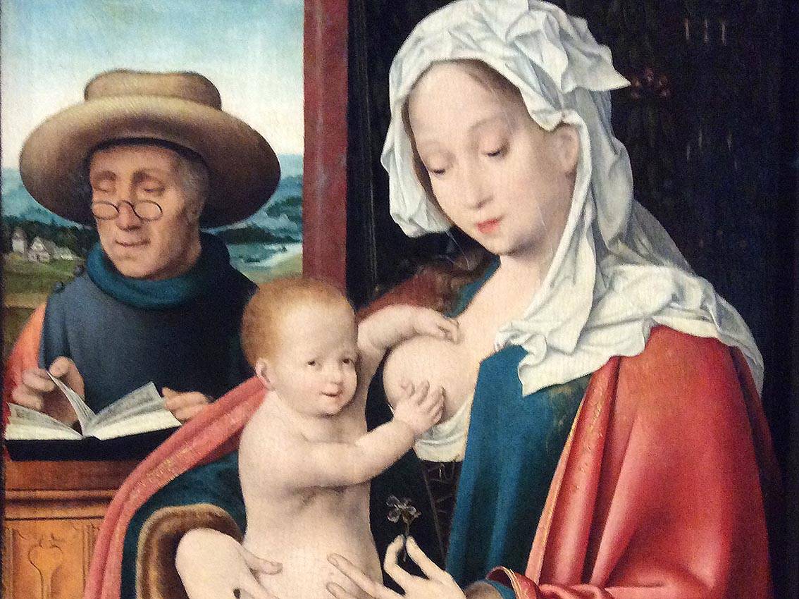 Jos van Kleve "The Holy Family" (1520, fragment) in the collection of the Academy of Arts in Vienna. Photo by Julia Abramova, 2019