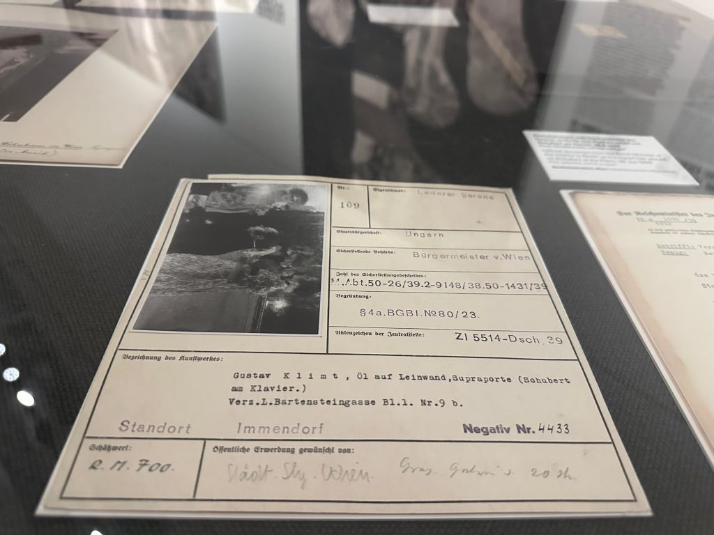 Archive document at the exposition in MAK, 2025
