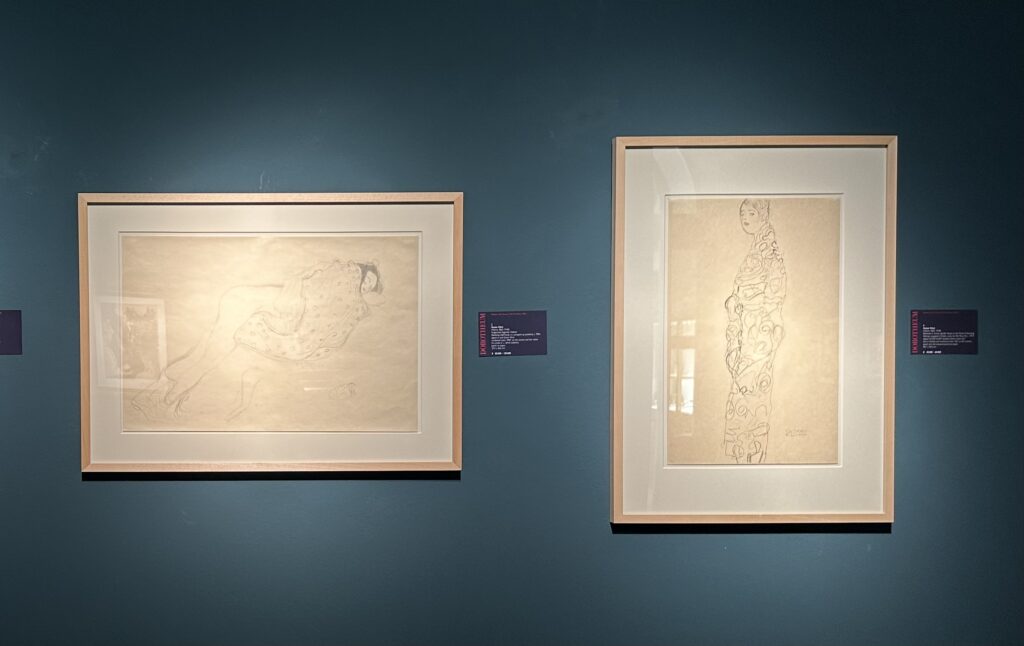 Two drawings by Gustav Klimt at the Dorotheum Auction house. Presale viewing. Foto Julia Abramova, 2025