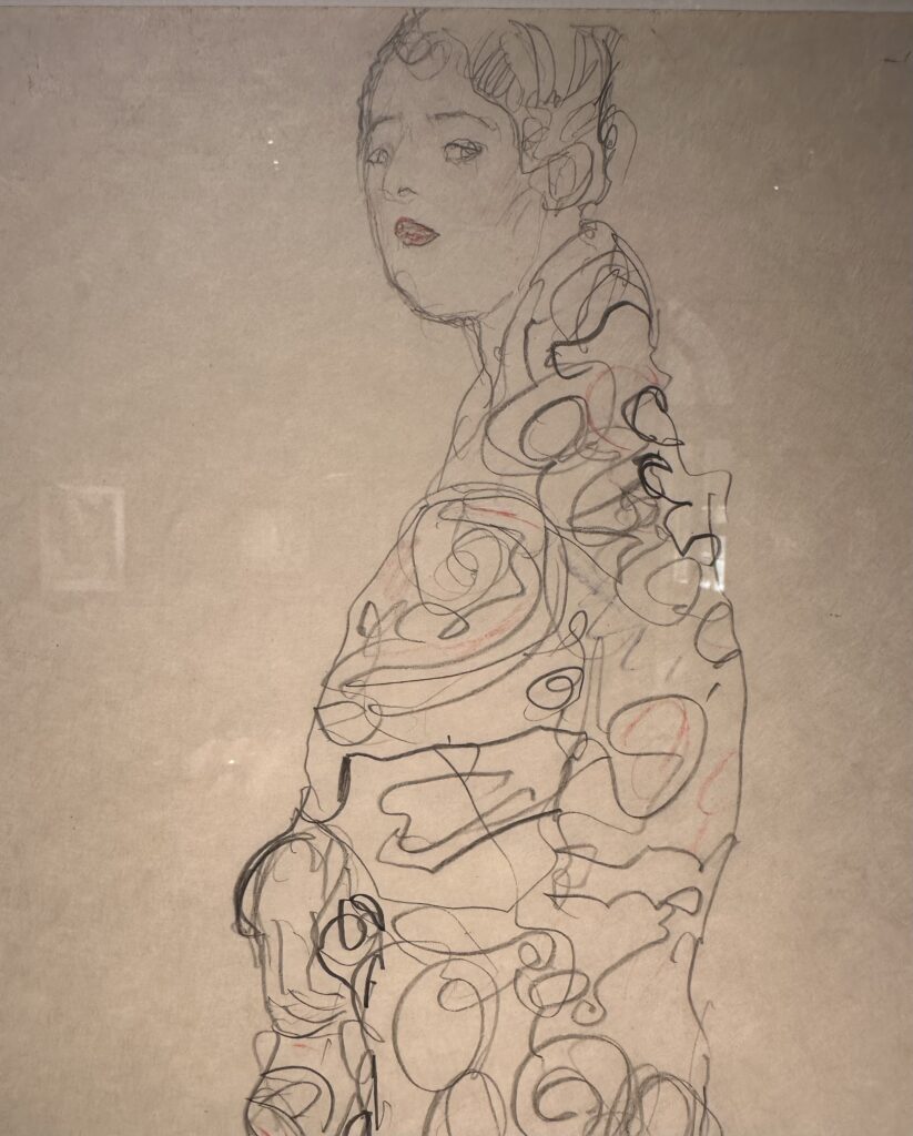 Drawing by the Gustav Klimt at the Dorotheum Auction house. Presale viewing. Foto Julia Abramova, 2025