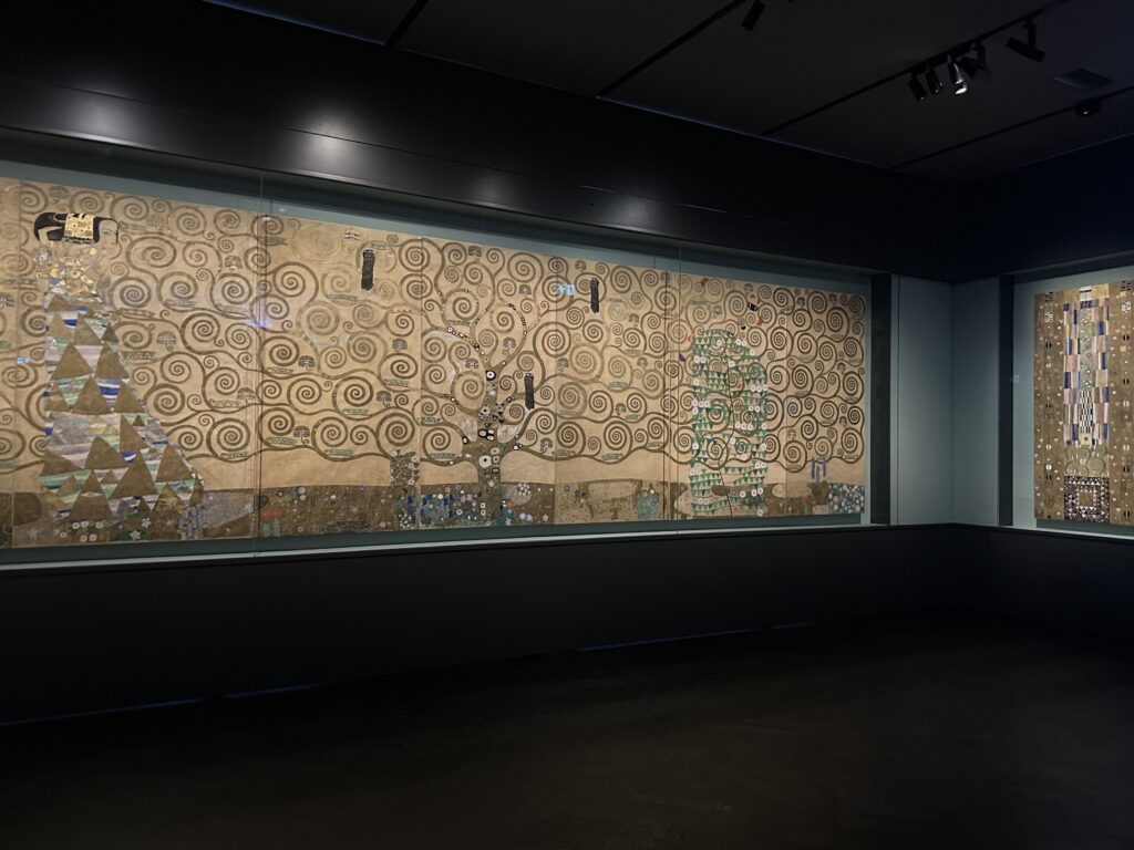 The view of the Gustav Klimt's cartoon for the Stoclet Palace in the Vienna Museum of Applied Arts. Photo by Julia Abramova. Vienna, 2026