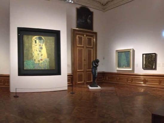 The room with Gustav Klimt's works in the Belvedere Palace. Photo by Julia Abramova, 2021