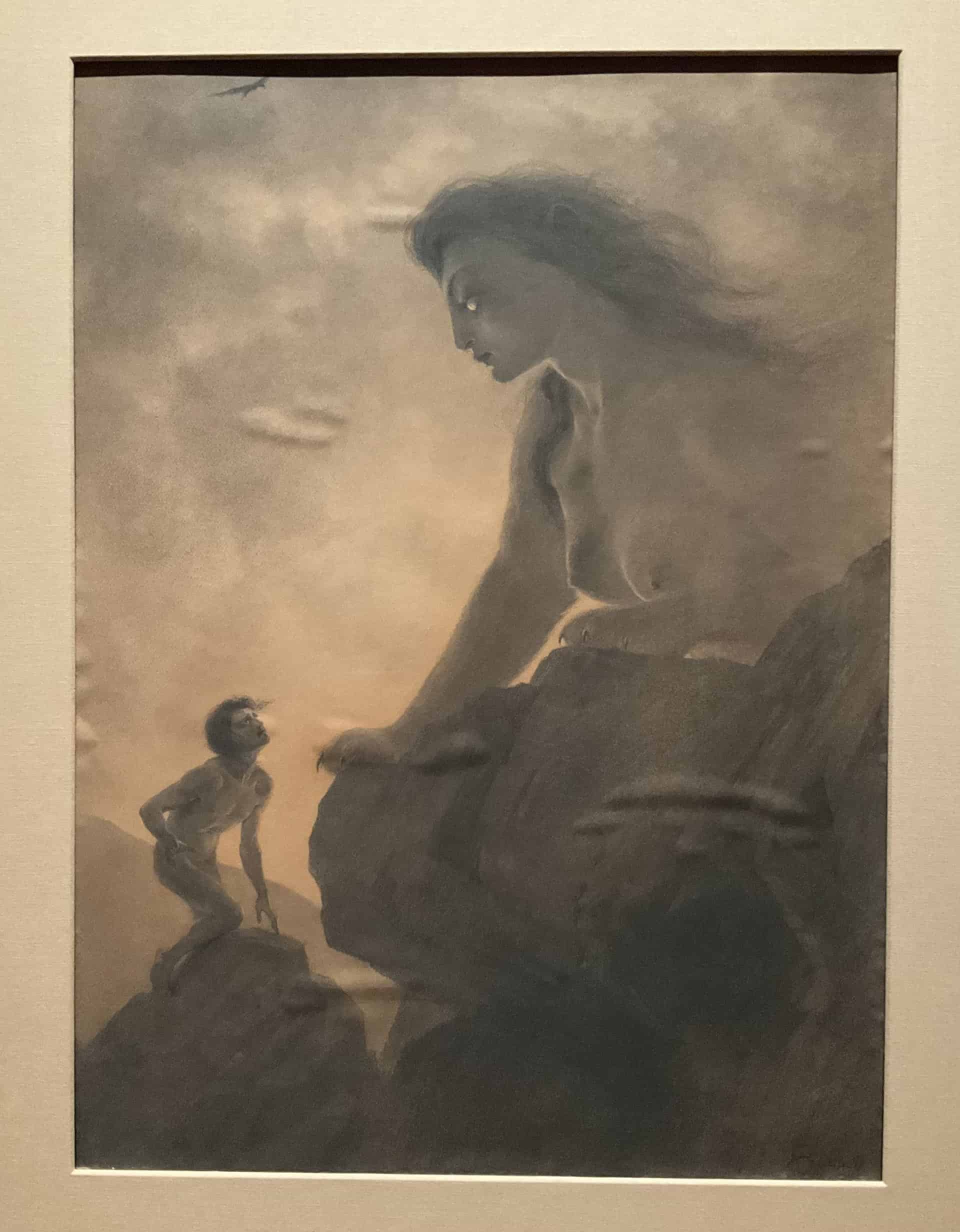 Hugo Höppener (Fidus) "Sphinx of Life", 1891 at the Leopold Museum. Photo by Julia Abramova, 2022
