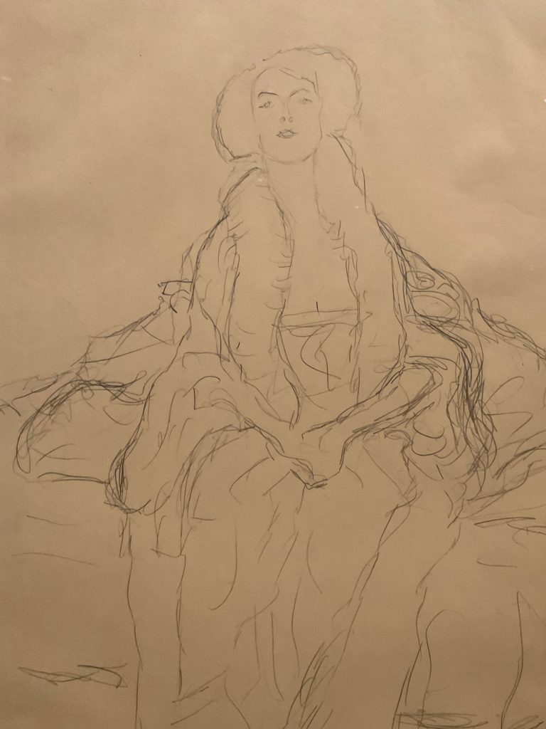 Gustav Klimt | Sketch for a portrait of Amalia Zuckerkandl), 1913/14 at exhibition in the Albertina Modern | Photo by Julia Abramova, July 2022