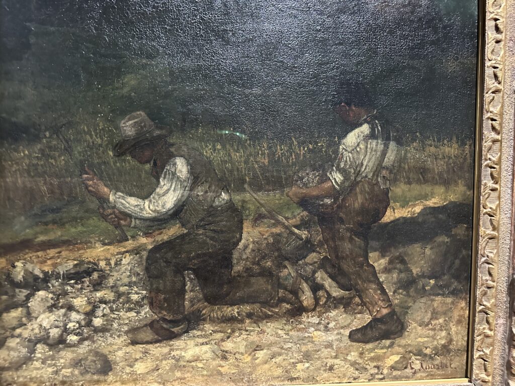 Gustave Courbet, "The Stone Breakers" (from the Oskar Reinhart Collection in Winterthur), at the Leopold Museum for the 2026 exhibition. Photo by Julia Abramova